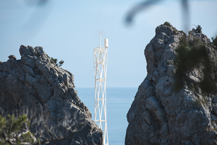 Визуализация радиовышки в Крыму, мыс Сарыч