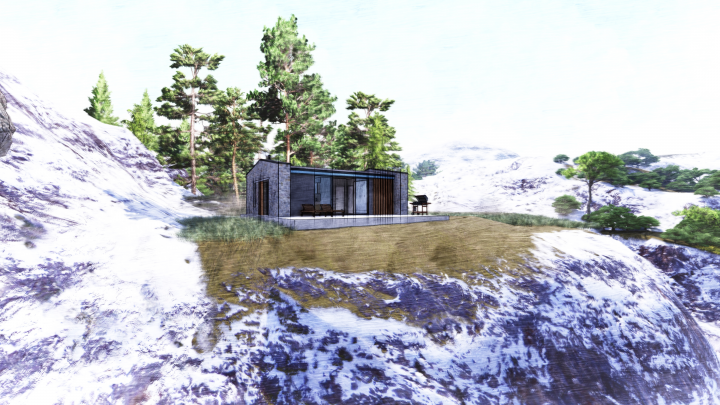 Зимний дом в стиле barnhouse