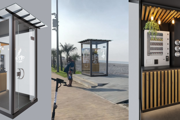 3д визуализация кофейного автомата