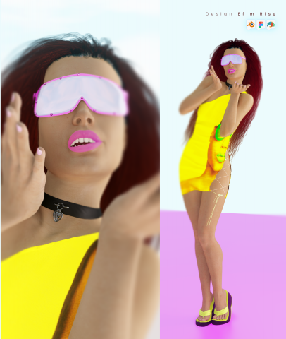 3D леди реклама