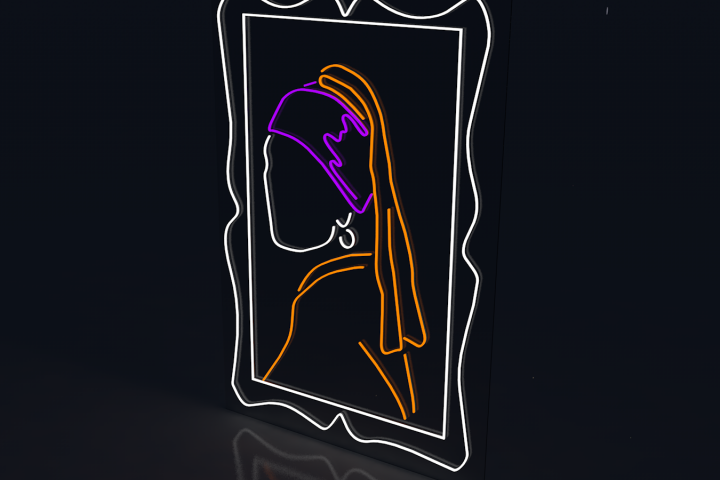 Картина из неона для художественной студии