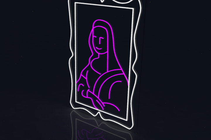 Картина из неона для художественной студии