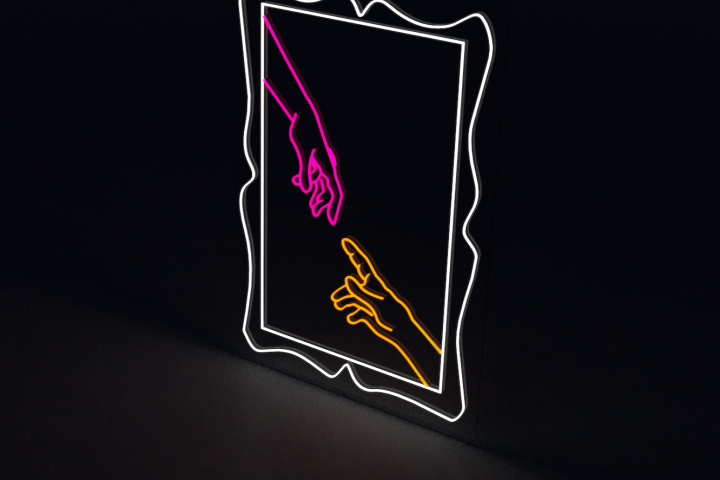 Картина из неона для художественной студии