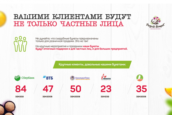 Съедобные букеты