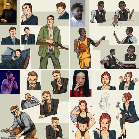 Персонажи для комикса