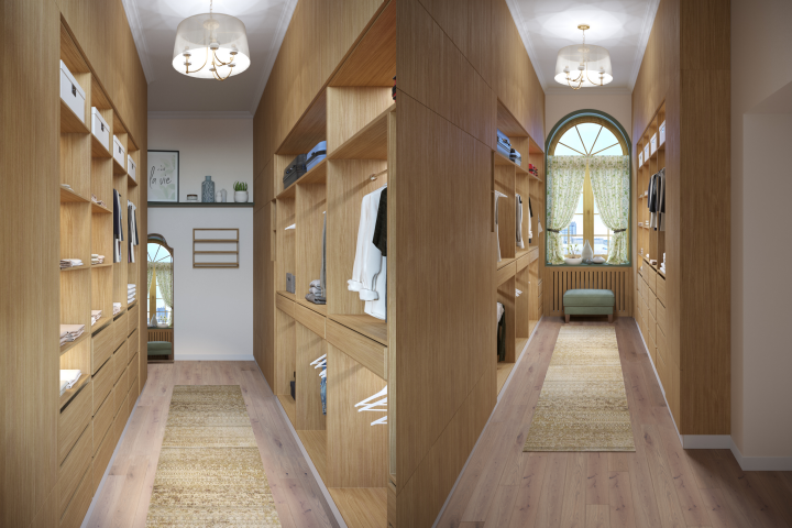 Гардероб. Визуализация проекта для студии Svetlitsa