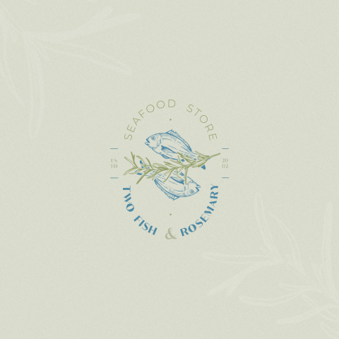 концепт логотипа для рыбной лавки