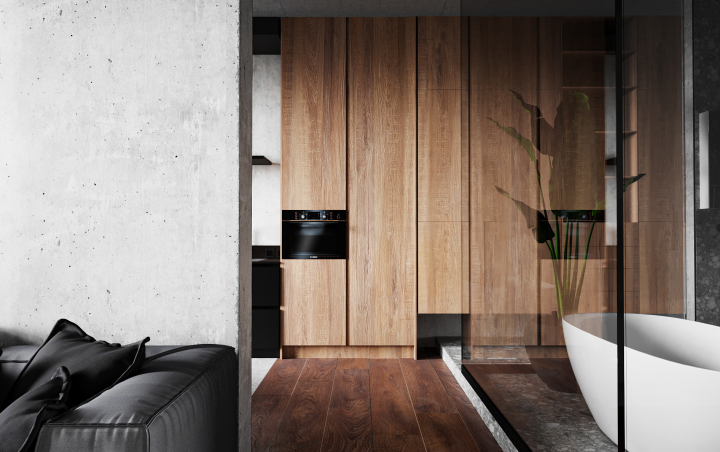 3D визуализация интерьера с ванной