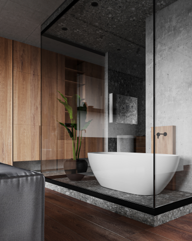 3D визуализация интерьера с ванной