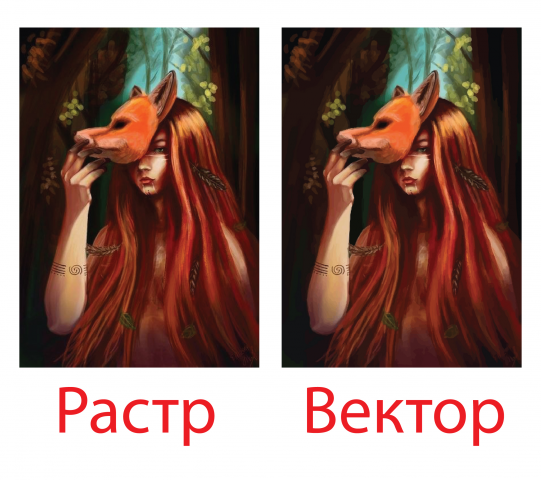 Векторизация цветной иллюстрации
