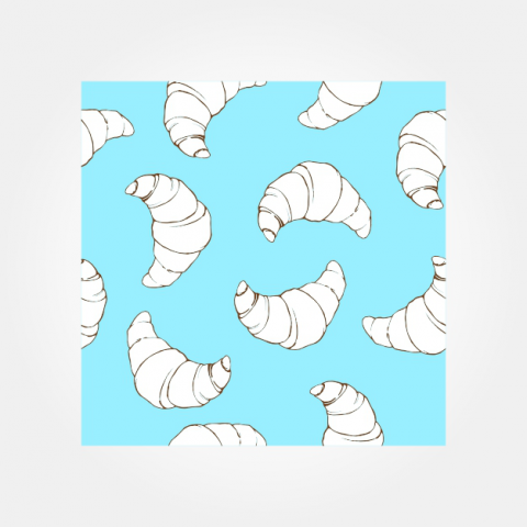 Круассаны. Бесшовная текстура