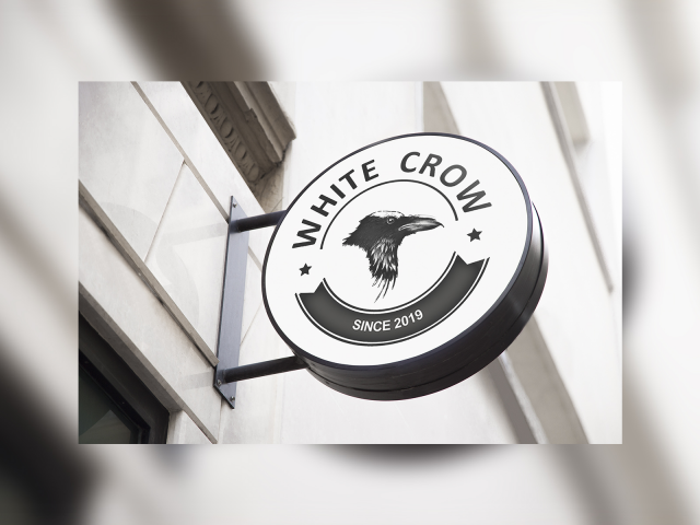 Логотип для кофейни White crow