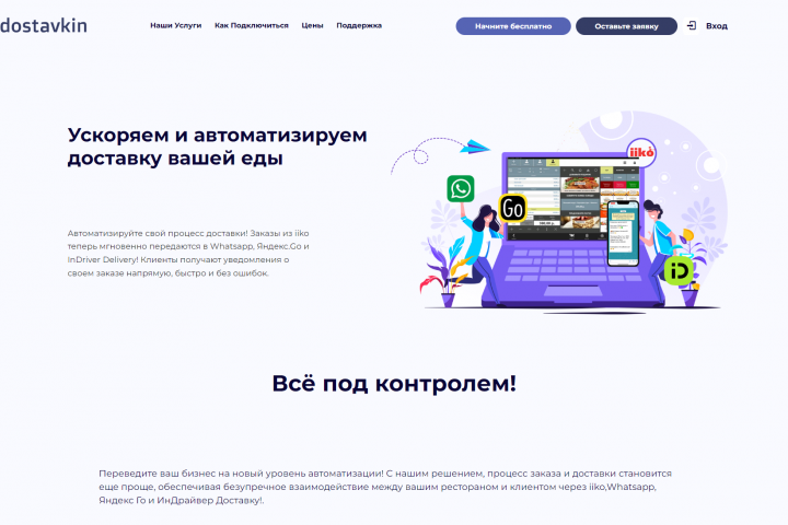 Автоматизация доставки через Яндекс Го для пиццерии