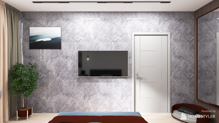 Визуализация (рендер) спальни.