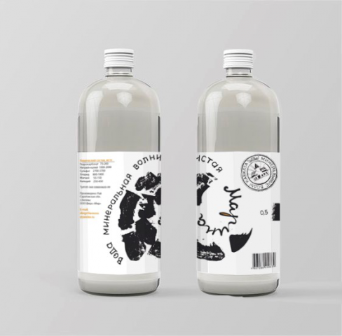 Дизайн упаковки для минеральной воды.