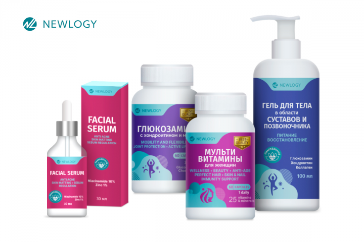 Дизайн логотипа и этикеток для БАД