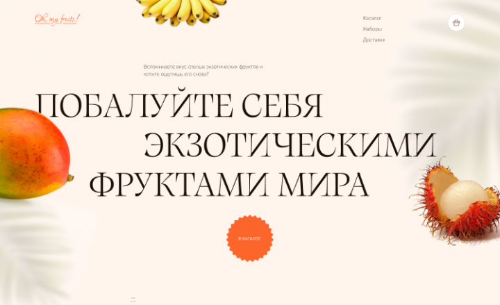 Лендинг для продажи экзотических фруктов