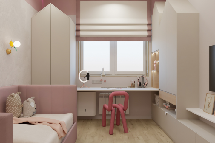 Дизайн детской комнаты для девочки 8-ми лет