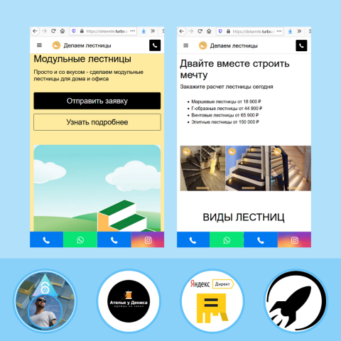 ДелаемЛестницы - проект Яндекс.Директ