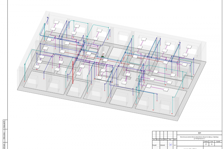 Проект электроснабжения административного здания (Revit)