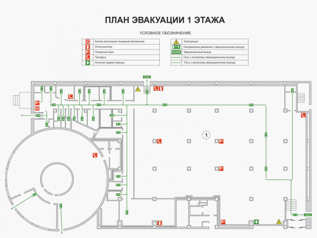 План эвакуации супермаркета
