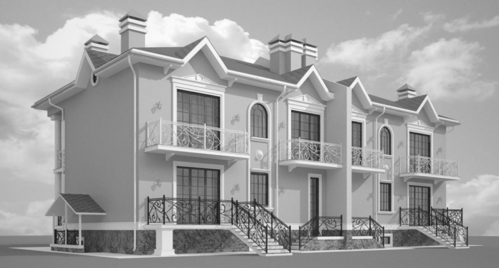 Фасады. Таунхаус.