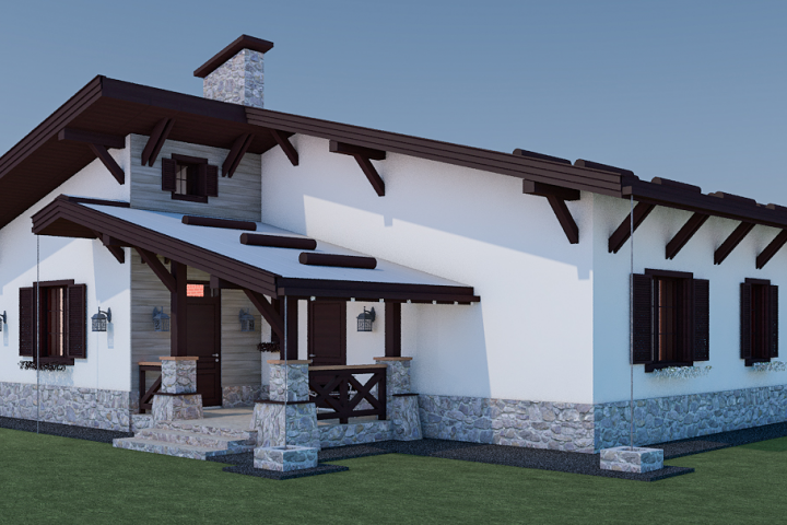 Частный дом. Архитектурный проект фасадов.