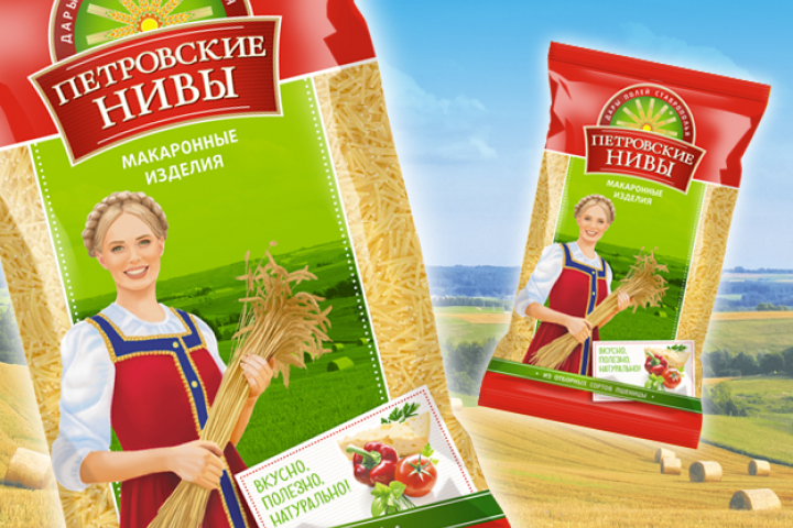 Упаковка макарон ТМ "Петровские нивы"