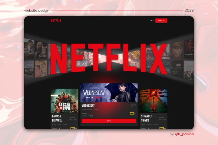 Редизайн сайта NETFLIX