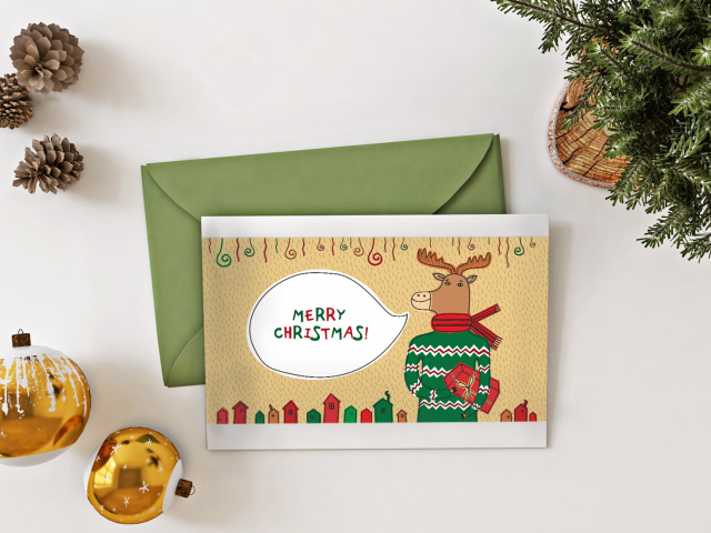 Иллюстрация для открытки "Меrry Cristmas"