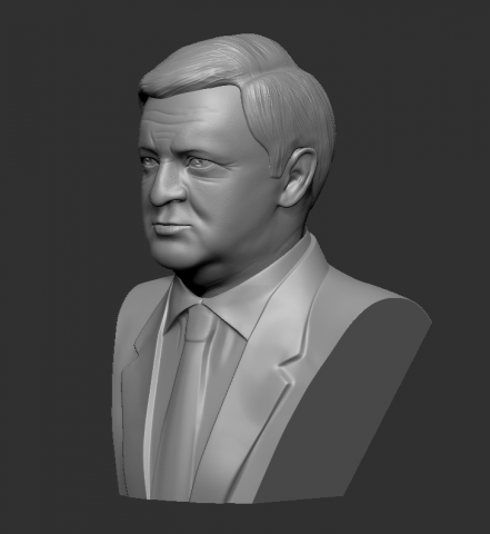 3D модель бюст физик Щелкин К И