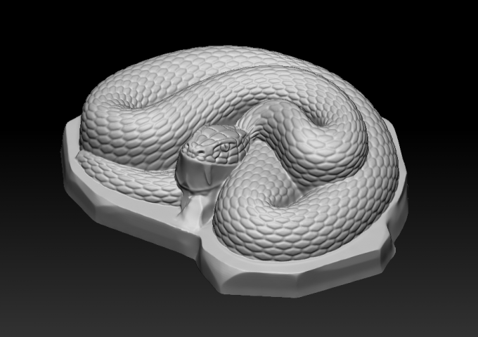 3D модель змеи