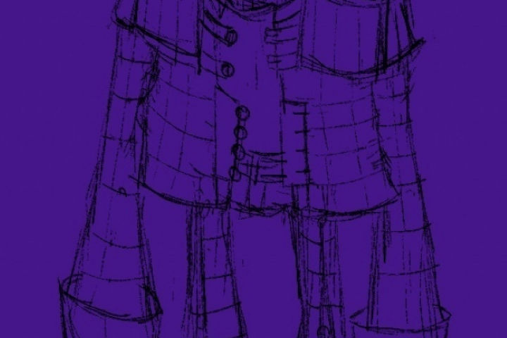 Пример скетч-концепта персонажа.