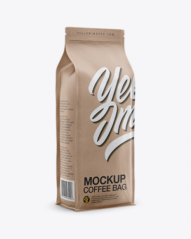 Kraft Paper Coffee Bag Mockup