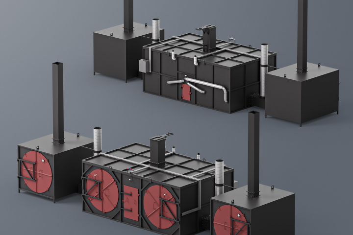 3д модель - печь углевыжегательная