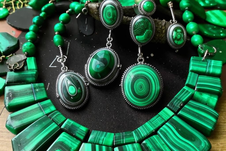 Комплект с малахитом