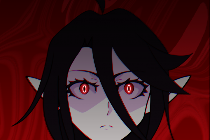 Арт в аниме стиле "Вампирша"