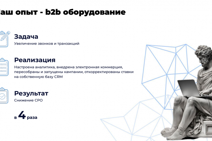 Увеличение звонков и транзакций для b2b компании