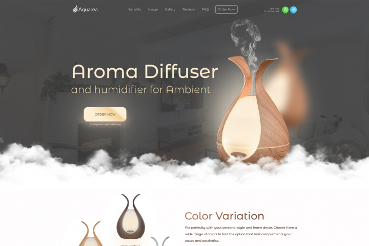 Дизайн сайта - Aroma Diffuser