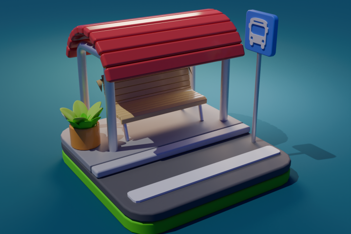 Bus stop/Автобусная остановка