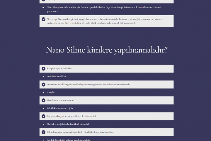 Личный сайт для турецкого эстетиста