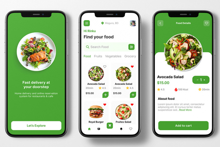 Мобильное приложение для доставки еды