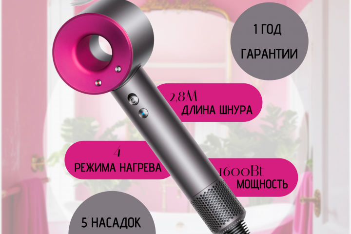 Инфографика. Фен "DYSON"