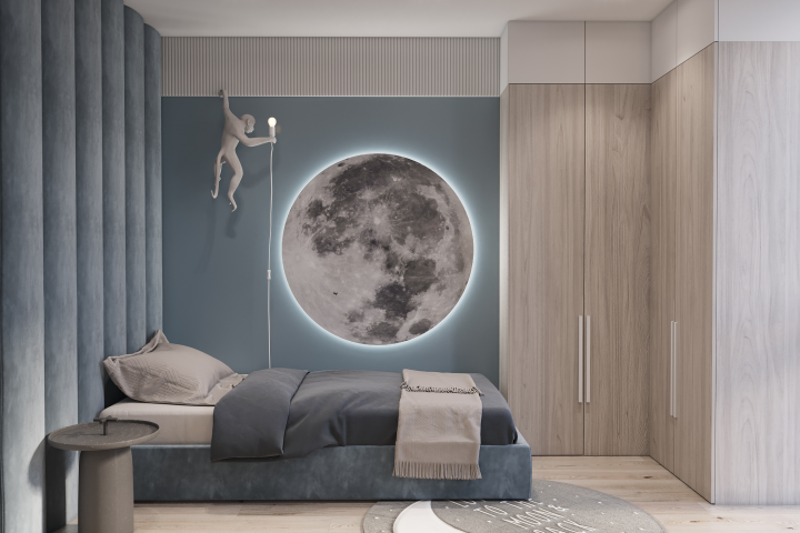 Дизайн детской комнаты со стеновыми панелями