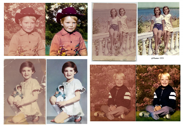 восстановление цвета на старых, выгоревших фотографиях