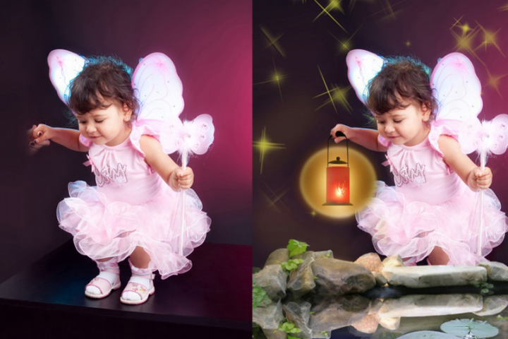 Создание индивидуального коллажа, замена фона