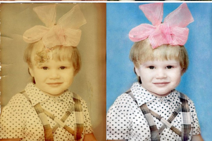 Восстановление цвета на старом снимке