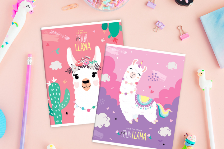 Тетрадь 48л., А5, клетка "Funny Lama"