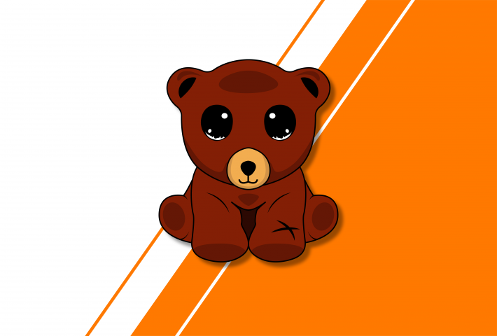 Векторная картинка "Плюшевый мишка"