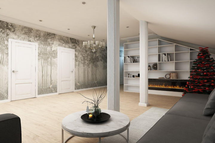 дизайн мансарды